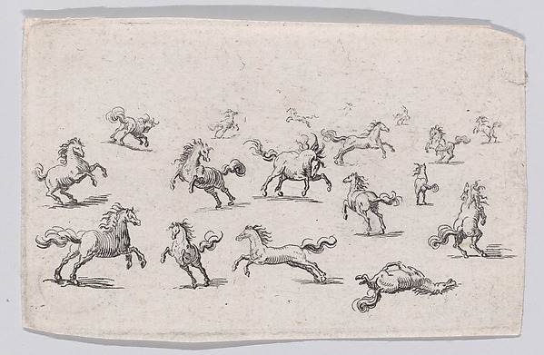Reverse Copy of Chevaux Courant en Liberté (Horses Running Freely), from "Les Caprices"