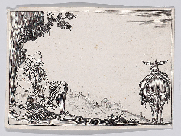 Reverse Copy of La Paysant se Déchaussant (The Peasant Taking off his Shoes), from "Les Caprices" Series A, The Florence Set
