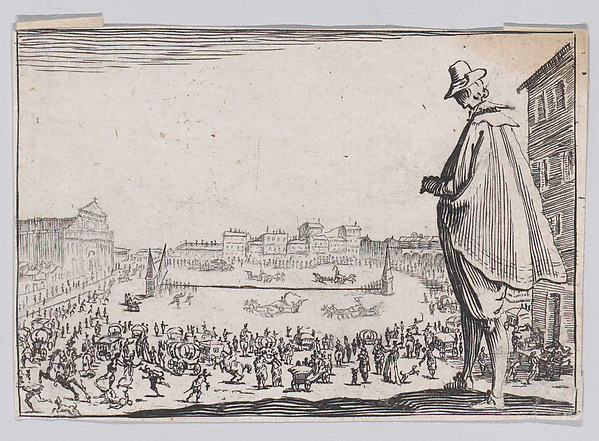 Reverse Copy of La Course de Chars sur la Place Santa Maria Novella a Florence (The Chariot Race on the Piazza Santa Maria Novella in Florence), from "Les Caprices" Series A, The Florence Set