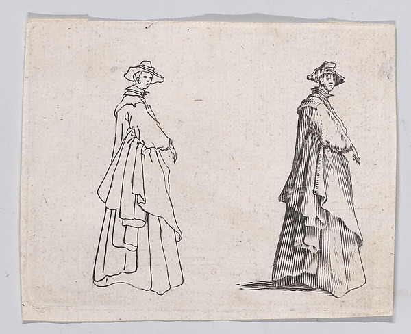 Reverse Copy of La Dame au Vêtement Ample (The Woman with the Ample Clothing), from "Les Caprices" Series A, The Florence Set