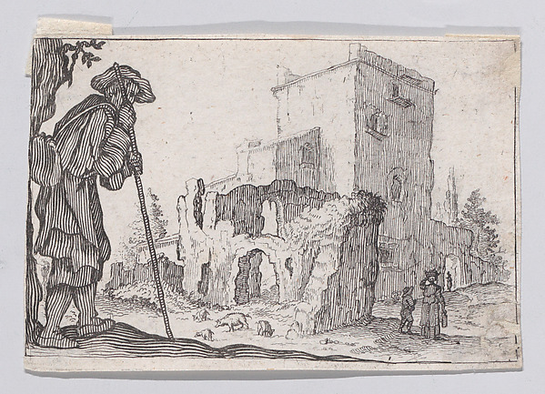 Reverse Copy of Le Patre et les Ruines (The Shepherd and the Ruins), from "Les Caprices" Series A, The Florence Set