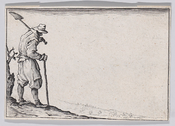 Reverse Copy of Le Paysan Portant sa Pelle sur L'Épaule (The Peasant Carrying his Shovel over his Shoulder), from "Les Caprices" Series A, The Florence Set