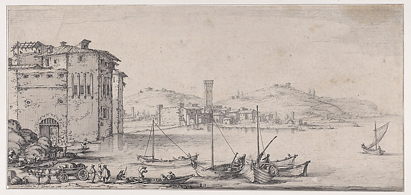 L'Embarquement des Marchandises (The Embarkation of Goods), from Paysages Gravés pour Jean de Médicis appelées aussi Paysages Dessinés a Florence, Vues de Florence, Paysages d'Italie, et Paysages Définitifs (Landscapes Engraved for Giovanni de'Medici, Landscapes Designed in Florence, Views of Florence, Landscapes of Italy, and Definitive Landscapes)