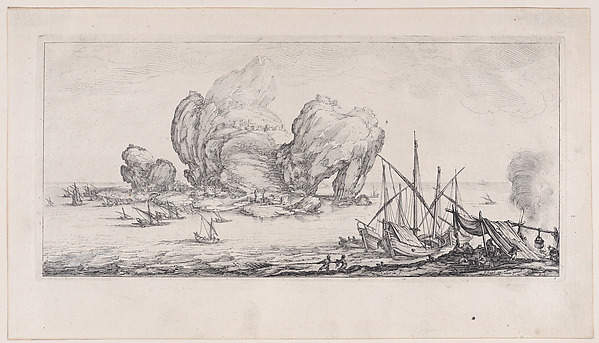 Le Grand Rocher (The Large Rock), from Paysages Gravés pour Jean de Médicis appelées aussi Paysages Dessinés a Florence, Vues de Florence, Paysages d'Italie, et Paysages Définitifs (Landscapes Engraved for Giovanni de'Medici, Landscapes Designed in Florence, Views of Florence, Landscapes of Italy, and Definitive Landscapes)