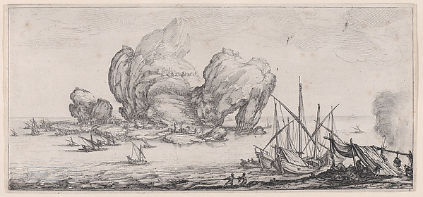 Le Grand Rocher (The Large Rock), from Paysages Gravés pour Jean de Médicis appelées aussi Paysages Dessinés a Florence, Vues de Florence, Paysages d'Italie, et Paysages Définitifs (Landscapes Engraved for Giovanni de'Medici, Landscapes Designed in Florence, Views of Florence, Landscapes of Italy, and Definitive Landscapes)