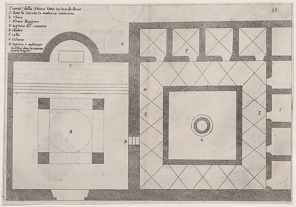 31st Plate, from Trattato delle Piante & Immagini de Sacri Edifizi di Terra Santa (Treatise of the Plans & Images of the Sacred Buildings of the Holy Land)