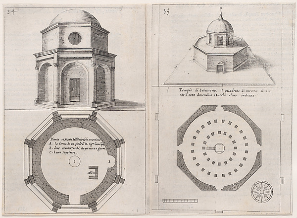 27th and 28th Plates, from Trattato delle Piante & Immagini de Sacri Edifizi di Terra Santa (Treatise of the Plans & Images of the Sacred Buildings of the Holy Land)