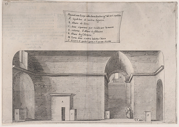 34th Plate, from Trattato delle Piante & Immagini de Sacri Edifizi di Terra Santa (Treatise of the Plans & Images of the Sacred Buildings of the Holy Land)