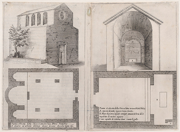12th and 13th Plates, from Trattato delle Piante & Immagini de Sacri Edifizi di Terra Santa (Treatise of the Plans & Images of the Sacred Buildings of the Holy Land)