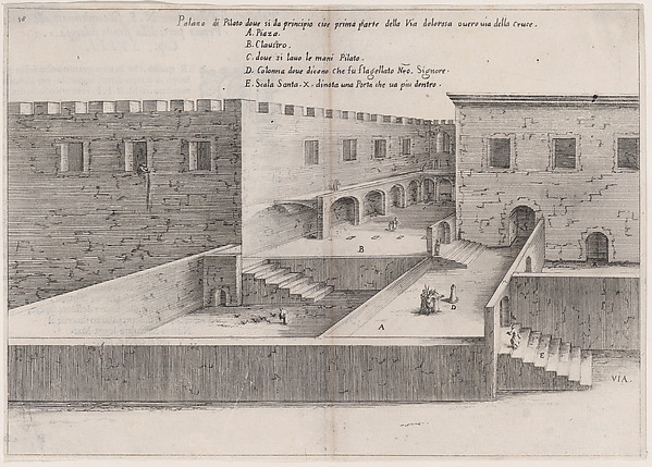 14th Plate, from Trattato delle Piante & Immagini de Sacri Edifizi di Terra Santa (Treatise of the Plans & Images of the Sacred Buildings of the Holy Land)