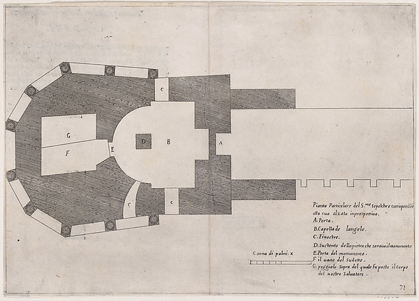 24th Plate, from Trattato delle Piante & Immagini de Sacri Edifizi di Terra Santa (Treatise of the Plans & Images of the Sacred Buildings of the Holy Land)