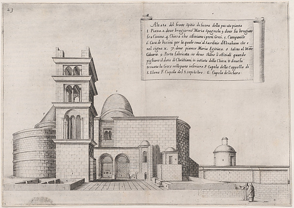 19th Plate, from Trattato delle Piante & Immagini de Sacri Edifizi di Terra Santa (Treatise of the Plans & Images of the Sacred Buildings of the Holy Land)