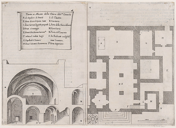 11th Plate, from Trattato delle Piante & Immagini de Sacri Edifizi di Terra Santa (Treatise of the Plans & Images of the Sacred Buildings of the Holy Land)