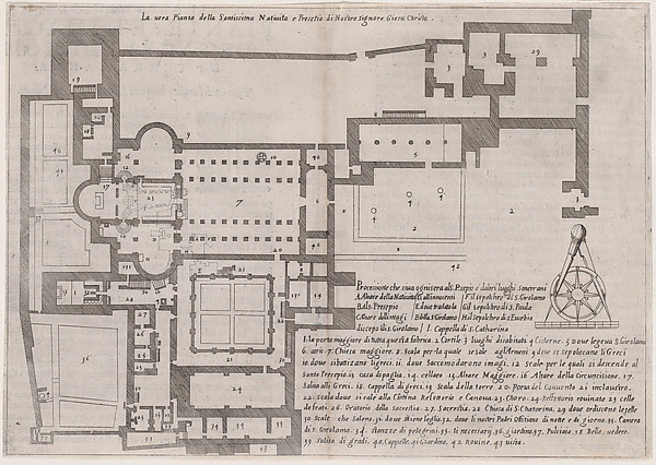 1st Plate, from Trattato delle Piante & Immagini de Sacri Edifizi di Terra Santa (Treatise of the Plans & Images of the Sacred Buildings of the Holy Land)