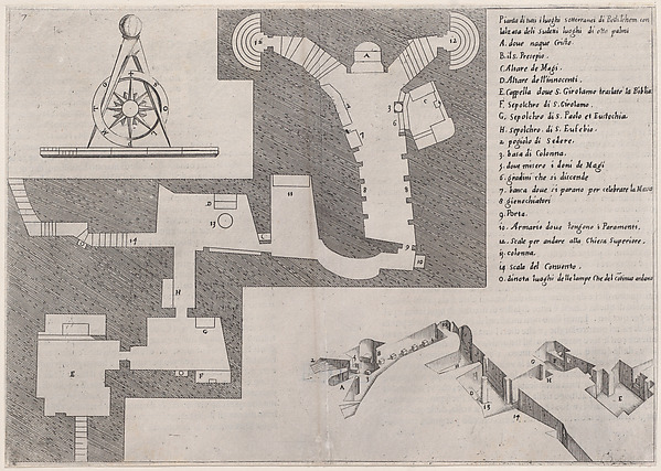 6th Plate, from Trattato delle Piante & Immagini de Sacri Edifizi di Terra Santa (Treatise of the Plans & Images of the Sacred Buildings of the Holy Land)