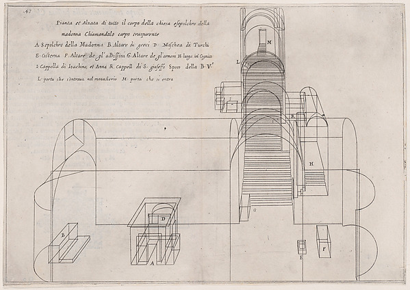 35th Plate, from Trattato delle Piante & Immagini de Sacri Edifizi di Terra Santa (Treatise of the Plans & Images of the Sacred Buildings of the Holy Land)