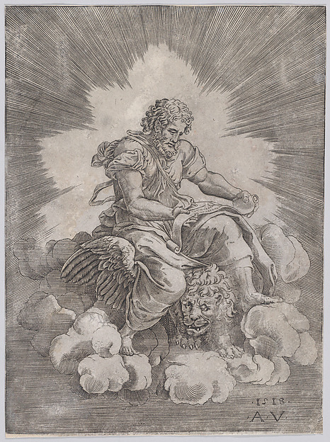 Saint Mark by Agostino Veneziano (Agostino dei Musi)