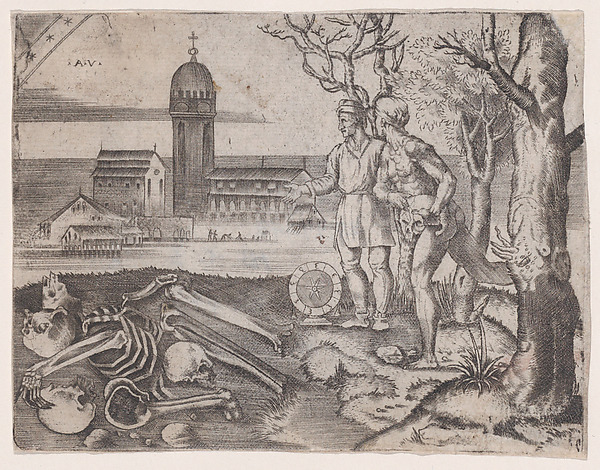 Two Men at a Cemetery