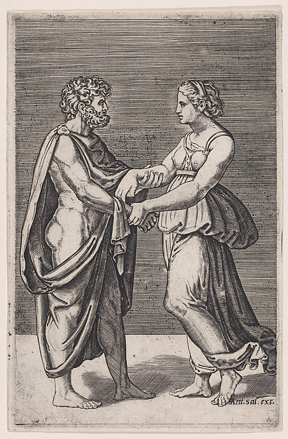 Man and Woman Holding Hands