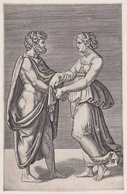 Man and Woman Holding Hands