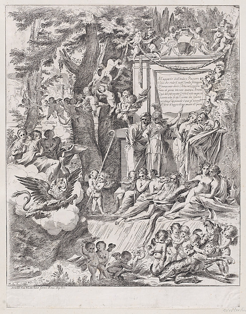 An allegory in honor of the arrival of Cardinal Franciotti as Bishop of Lucca