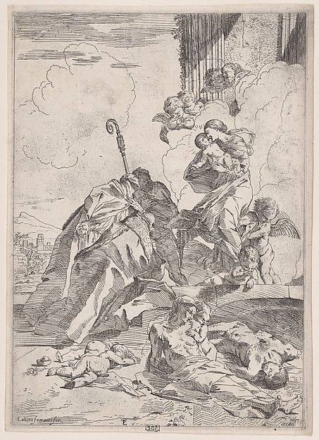 Three Luchese saints interceding with the Virgin for the victims of the plague