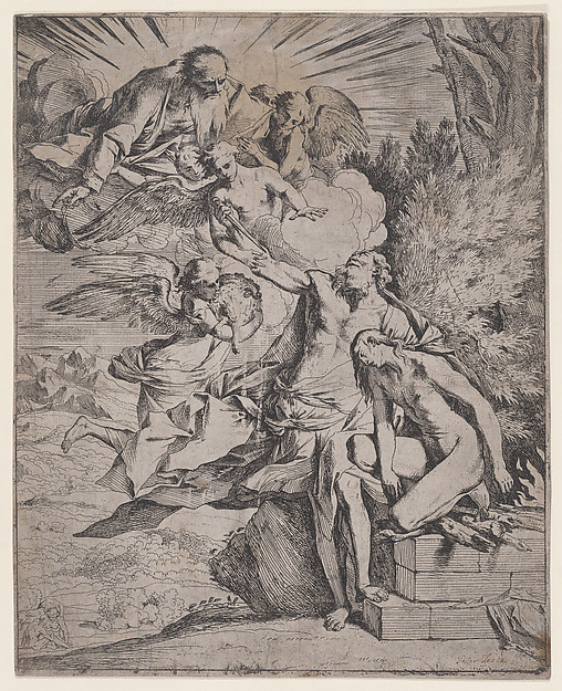 The Sacrifice of Isaac by his Father Abraham by Pietro Testa