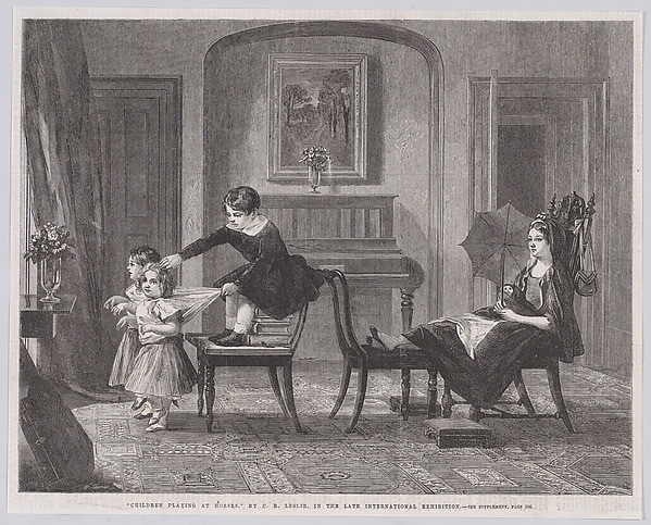 Children playing at Horses, from "Illustrated London News"