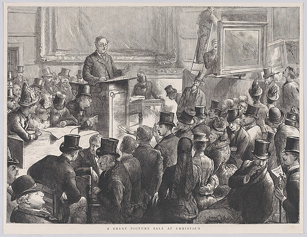 A Great Picture Sale at Christie's, from "The Graphic"