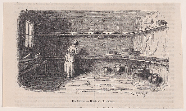 A Dairy, from "Le Magasin Pittoresque"