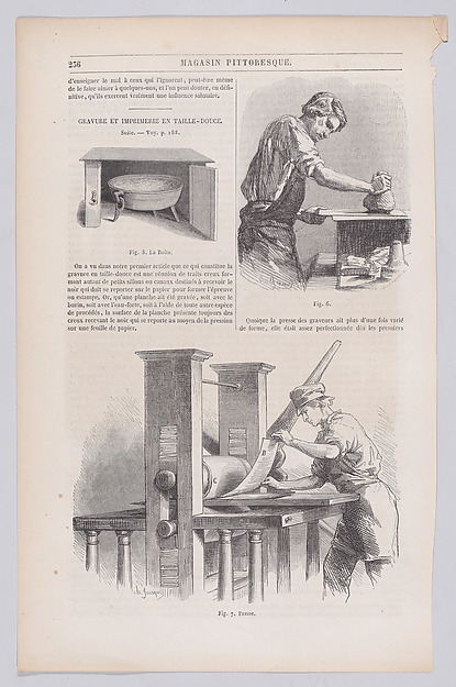 Engraving and Intaglio Printing, from "Le Magasin Pittoresque"