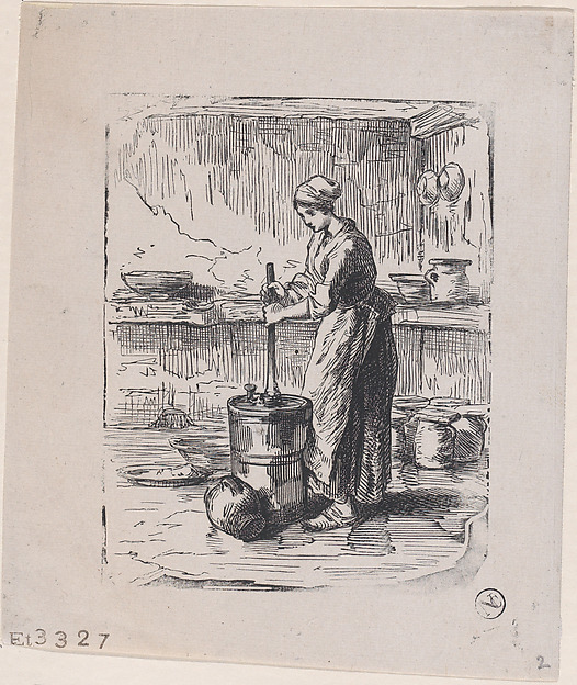 Woman Churning