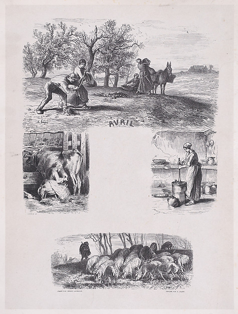 April, from  "Album of Rustic Subjects"