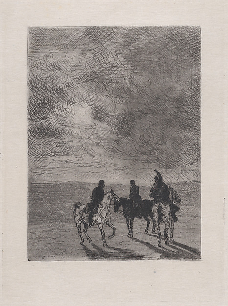 Mounted soldiers