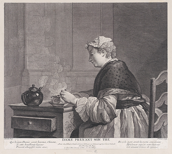 Woman Having Tea