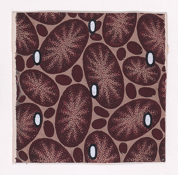 Textile Design with Scattered Ovals