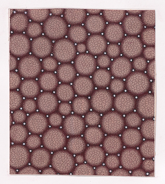 Textile Design with a Seamless Pattern of Circles and Pearls