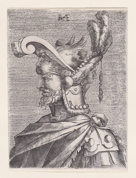 Bust of a Man in Fantastic Headgear