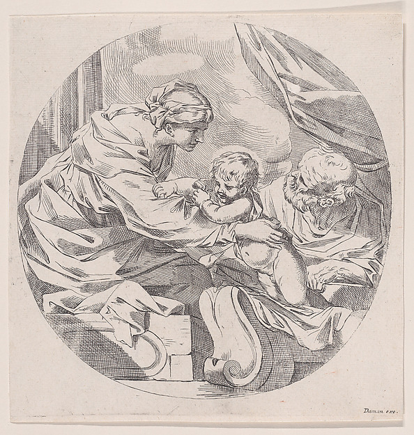 The Holy Family, in a circle by Anonymous, Italian, 17th century
