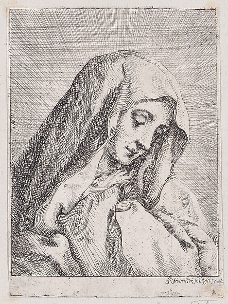 Head of the Madonna by Josef Ferdinand Fromiller