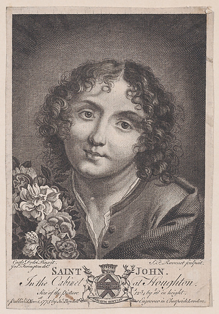 Saint John the Baptist with flowers by Simon-François Ravenet