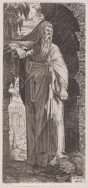 St. Paul, from "Christ, the Twelve Apostles and St. Paul" by Lambert Suavius