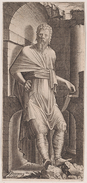 St. Bartholomew, from "Christ, the Twelve Apostles and St. Paul" by Lambert Suavius