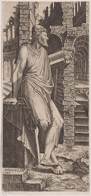St. Matthew, from "Christ, the Twelve Apostles and St. Paul" by Lambert Suavius