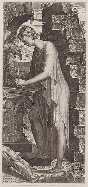 St. John the Evangelist, from "Christ, the Twelve Apostles and St. Paul" by Lambert Suavius