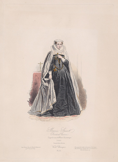 Mary, Queen of Scots (from "Modes et Costumes Historiques Étrangers," plate 21)