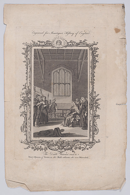 The Death Warrant Read to Mary, Queen of Scots in the Hall Wherein She was Beheaded