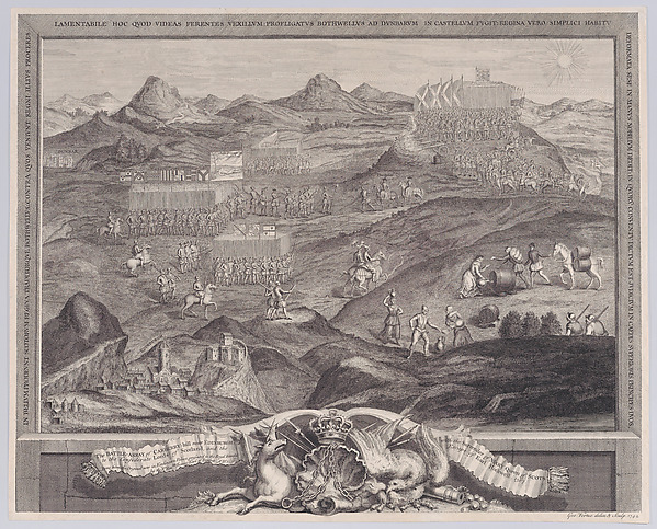 The Battle-Array of Carberry-hill near Edinburgh with the Surrender of Mary Queen of Scots to the Confederate Lords of Scotland, and the Escape of Earl Bothwell