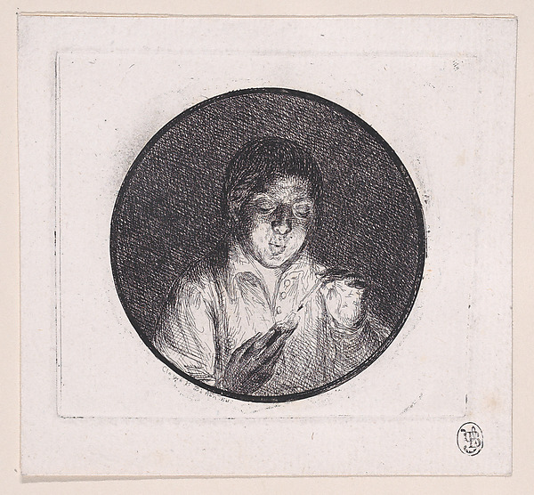 Bust of a Man Lighting a Match