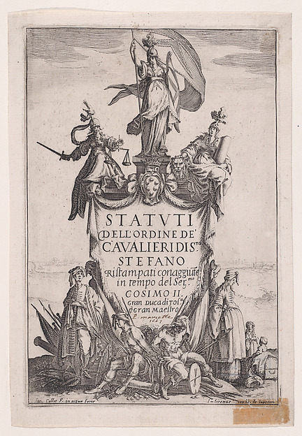 Frontispiece, from Statuti dell'Ordine de' Cavalieri di S.to Stefano (Statutes of the Knights of the Order of St. Stephen)